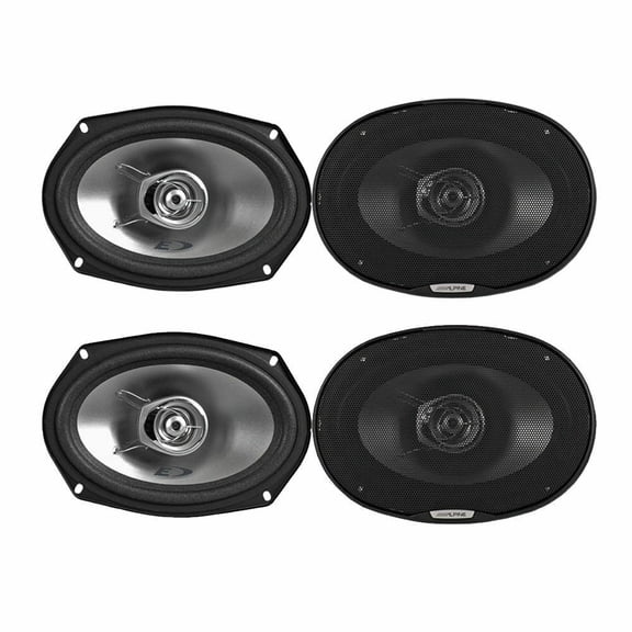 2 Paires Alpine SXE-6926S 280W 6x9" 2-Way Type-E Series Coaxial Speakers Mylar Tweeter