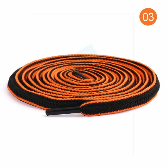 2 Pairs 1/4" Oval Athletic Shoelaces 9 Colors Half Round Shoe Laces  - 51 inch / 130CM