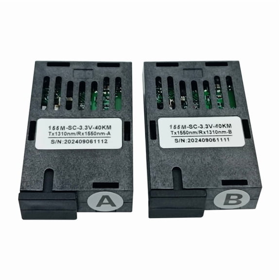 2 Pairs 1X9 Transceiver 155Mb/S SC Singlemode Simplex Fiber 1310/1550nm 40km 3.3V Megabit 1Port Optic Transceiver Module