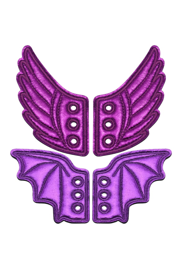 2 Pairs 2 Styles Angel Shoe Wings Accessories Cloth Wings Shoes Decorations Lace DIY