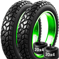 thumbnail image 1 of 20x4.0 Fat E-Bike 2 Tires & 2 Tubes. All-Terrain Bicycle Foldable Tires with Directional Pattern & Schrader Valve Inner Tubes, 1 of 5