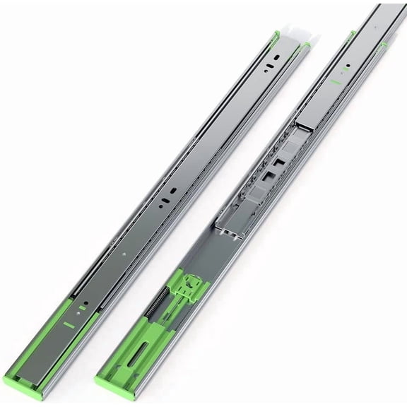 2 Pairs 22 Inch Heavy Duty Soft Close Drawer Slides, 150 Lb Load Capacity Full Extension Ball Bearing Side Mount Drawer Runner, Rv Tool Box Kitchen Cabinet Drawer Self Closing Glide Rails