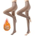 thumbnail image 1 of 2 Pairs 220g Fleece Lined Tights Sheer Women High Waist Pantyhose Fake Translucent Women Sheer Warm Thermal Thick Tights Leggings, 1 of 7
