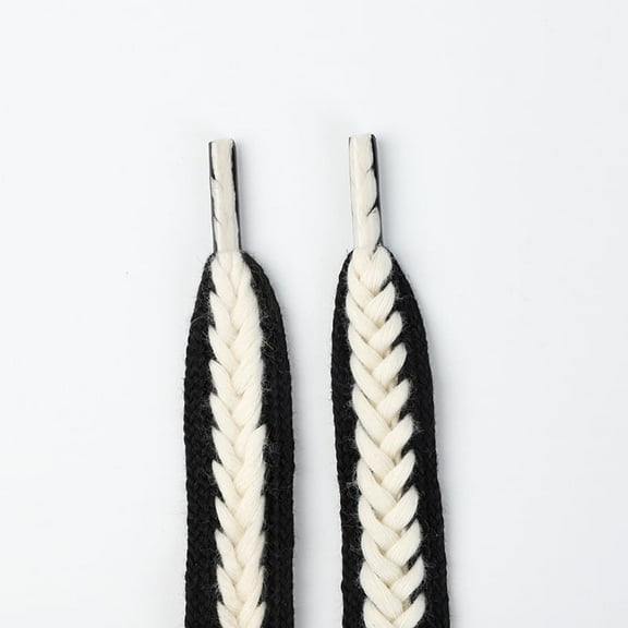 2 Pairs 3/5" Fat Thick Shoe Laces for Sneakers, Flat Wide Athletic Replacement Shoelaces for Men Women