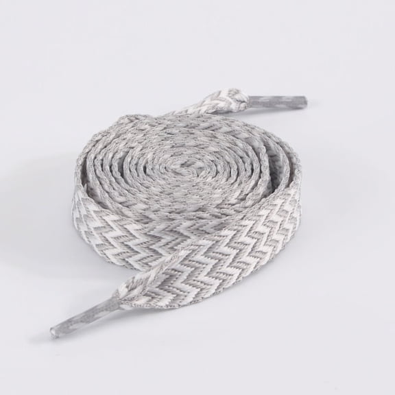 2 Pairs 3/5" Fat Thick Shoe Laces for Sneakers, Wide Wave Pattern Shoelaces for Athletic Replacement Shoelaces for Men Women - 47 inch / 120CM