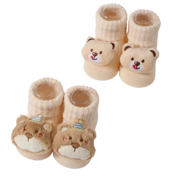 2 Pairs/3 Pairs Baby Ankle Socks Knitted Socks with Cartoon Pattern Cotton Socks Soft Socks for Newborns 3-12 Month