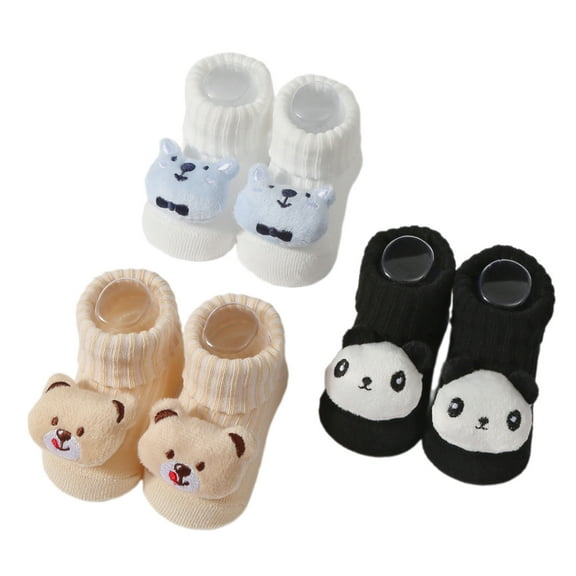 2 Pairs/3 Pairs Baby Ankle Socks Knitted Socks with Cartoon Pattern Cotton Socks Soft Socks for Newborns 3-12 Month