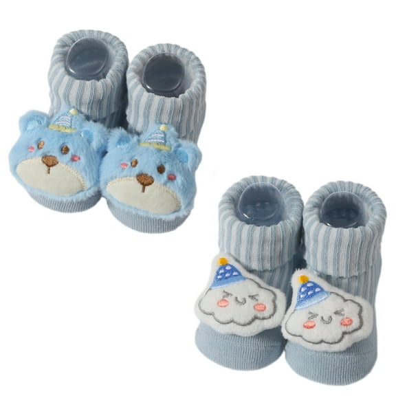 2 Pairs/3 Pairs Baby Ankle Socks Knitted Socks with Cartoon Pattern Cotton Socks Soft Socks for Newborns 3-12 Month