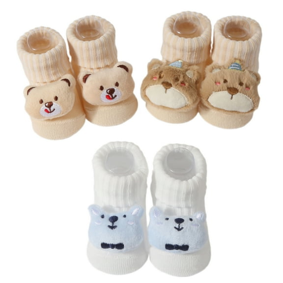 2 Pairs/3 Pairs Baby Ankle Socks Knitted Socks with Cartoon Pattern Cotton Socks Soft Socks for Newborns 3-12 Month