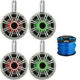 thumbnail image 1 of 2 Pairs (4 Speakers) of Kicker 6.5" OEM Replacement 195W Coaxial 2-Way MultiColor LED Speakers (White Grilles) with Weather-Proof White Tower Enclosures, 16-Gauge Speaker Wire, 1 of 5