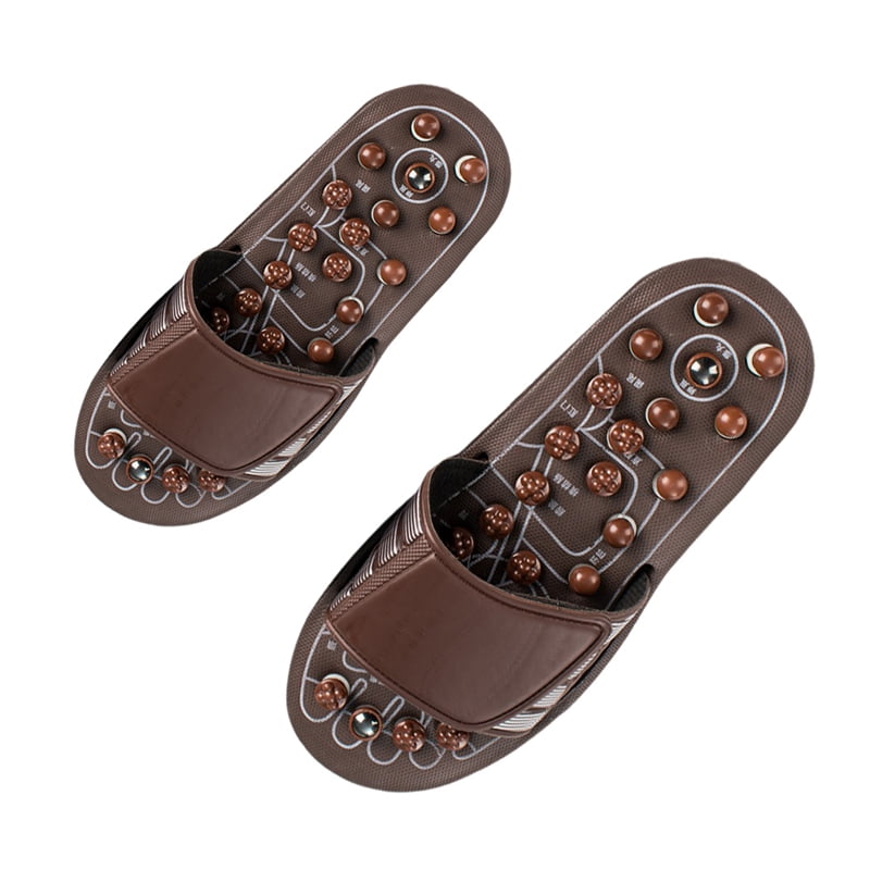 2 Pairs Acupressure Foot Massager Massage Slippers Shoes Reflexology Sandals Relief Plantar Fasciitis Arthritis,M & XL