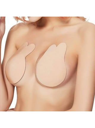 SOMER 2 Pairs Backless Bra, Sticky Bra, Reusable Adhesive Bra, Strapless Bras  for Women, Push Up Backless Strapless Bra for Backless Dress Top, Adhesive  Invisible Lift Up Bras with Nipple Covers 