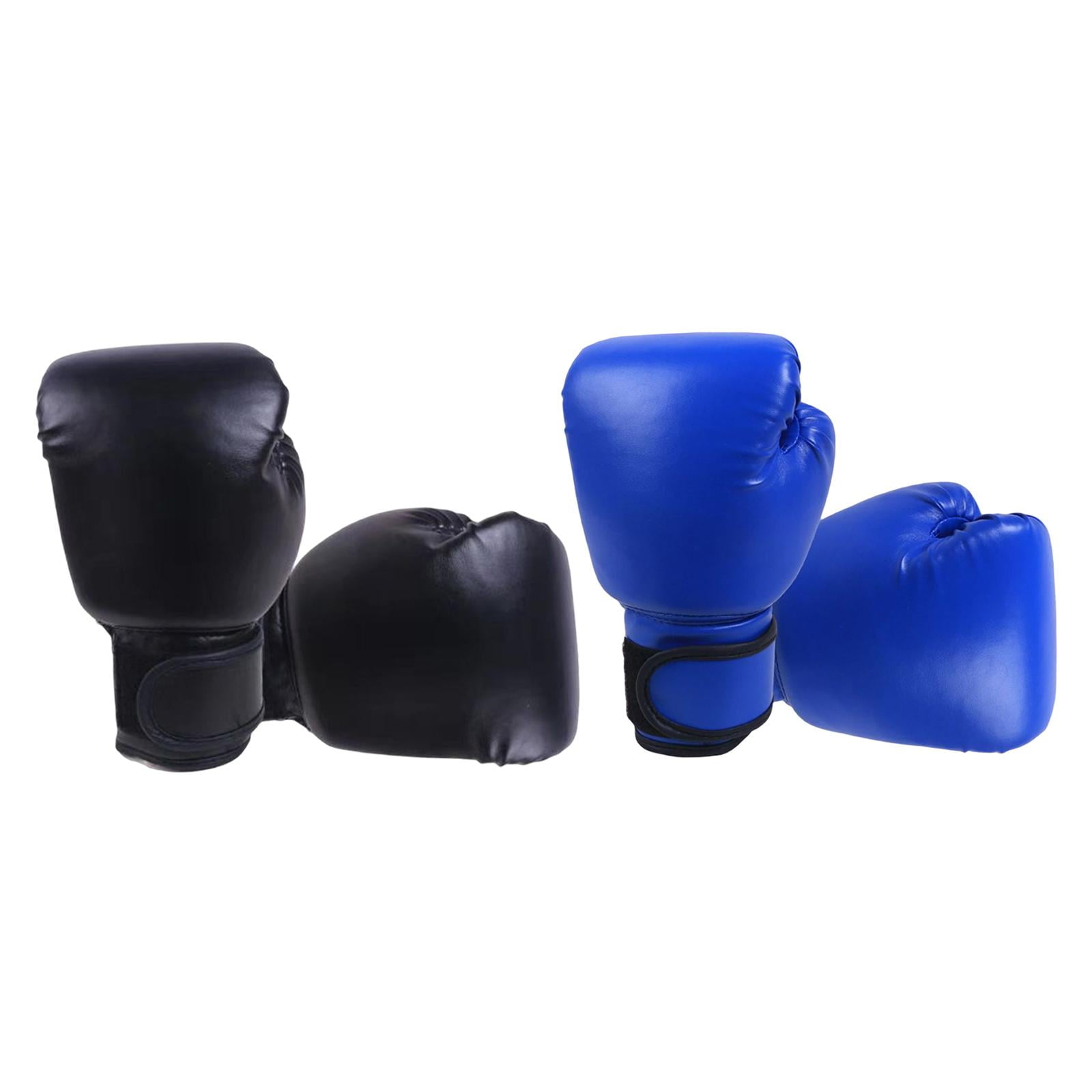 2 Pairs Adult Kick Boxing Gloves PU Leather Mesh Breathable Punching Heavy Bag Mitts Muay Thai Sparring Kickboxing Gloves