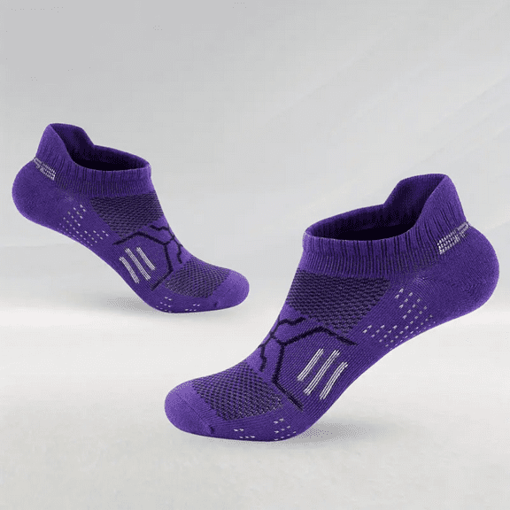 2 Pairs Ankle Running Socks Low Cut Breathable Sports Tab Cushioned Casual Cotton Socks for Men and Women , Athletic Cushioned Low Cut Running Socks for a Secure Fit