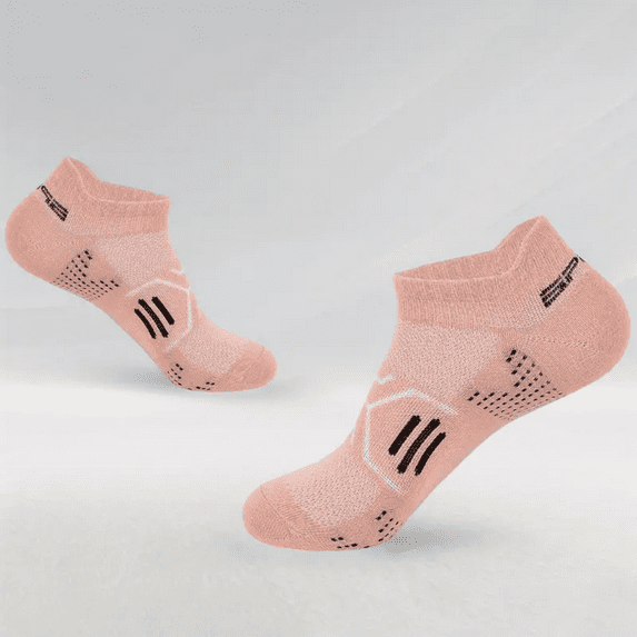 2 Pairs Ankle Running Socks Low Cut Breathable Sports Tab Cushioned Casual Cotton Socks for Men and Women , Athletic Cushioned Low Cut Running Socks for a Secure Fit