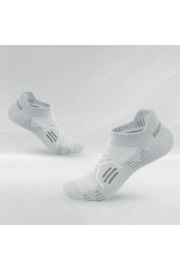 2 Pairs Ankle Running Socks Low Cut Breathable Sports Tab Cushioned Casual Cotton Socks for Men and Women , Athletic Cushioned Low Cut Running Socks for a Secure Fit