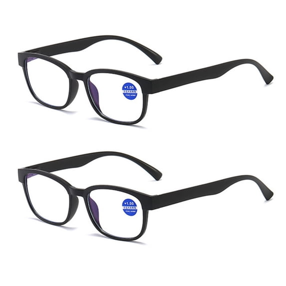 2 Pairs Anti-Blue Light Reading Glasses Retro HD Ultra Light Readers
