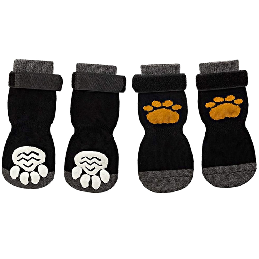 2 Pairs of Anti Slip Dog SocksDog Grip Socks with Straps Traction