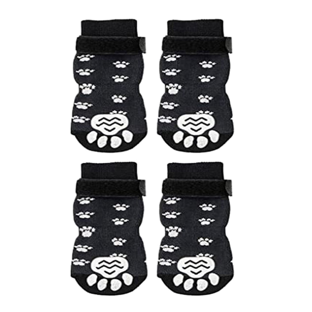 Black) 4 Pcs Anti-Slip Dog Socks, Dog Claw Grip Socks Paws Stop Licking Pet  Paw Protector Dog Slippers With A Whistle, Dog Boots Dog Shoes With  Adjustable Strap For Puppy Dog Outdoor