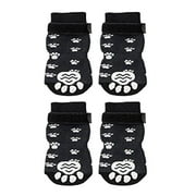 2 Pairs of Anti Slip Dog Socks-Dog Grip Socks with Straps Traction Control for Indoor on Hardwood Floor Wear,Pet Paw Protector for Small Medium Large Dogs C L