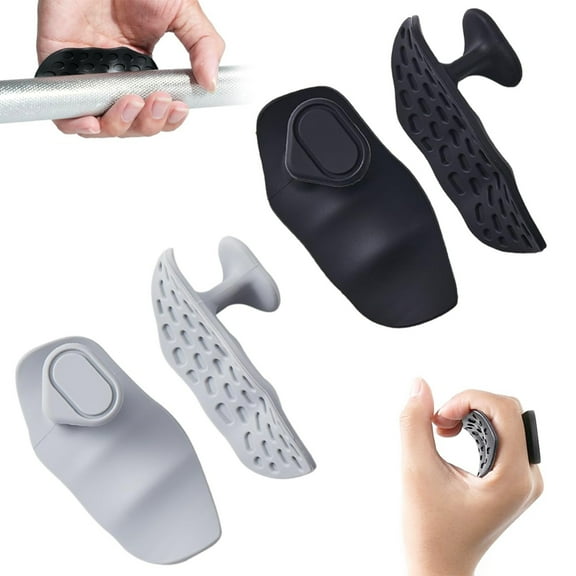 2 Pairs Workout Grips for Weight Lifting Anti-Slip Fingerless Rubber Pads for Gym Training