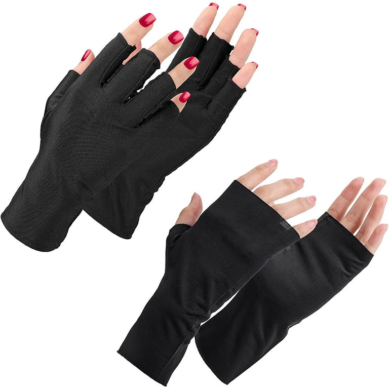 Nail Tools Anti-ultraviolet Uv Gloves Sun Black Half Exposed