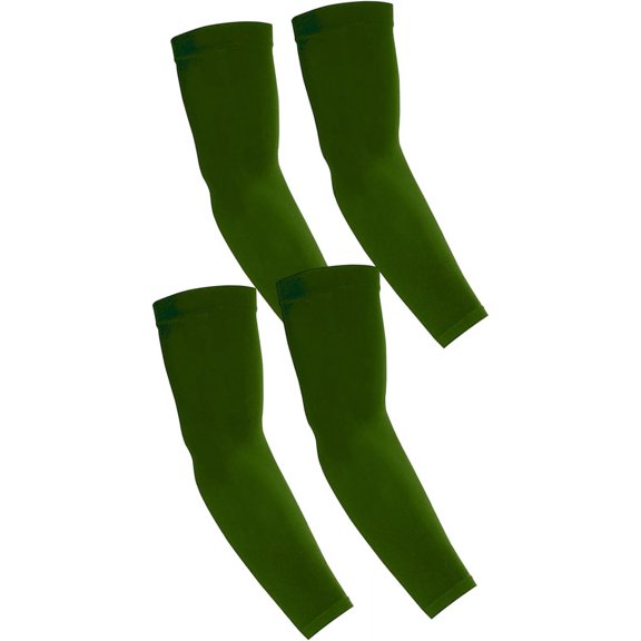 2 Pairs Arm Sleeves Compression UV Protection Cooling Sun Sleeves Tattoo Cover Up Basketball Arm Sleeves Football