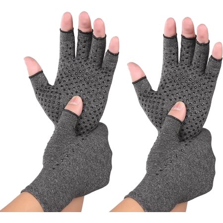 2 Pairs Arthritis Compression Gloves Provide Support and Warmth for Finger Joint, Relieve Pain from Rheumatoid Arthritis (M(2 Pairs))