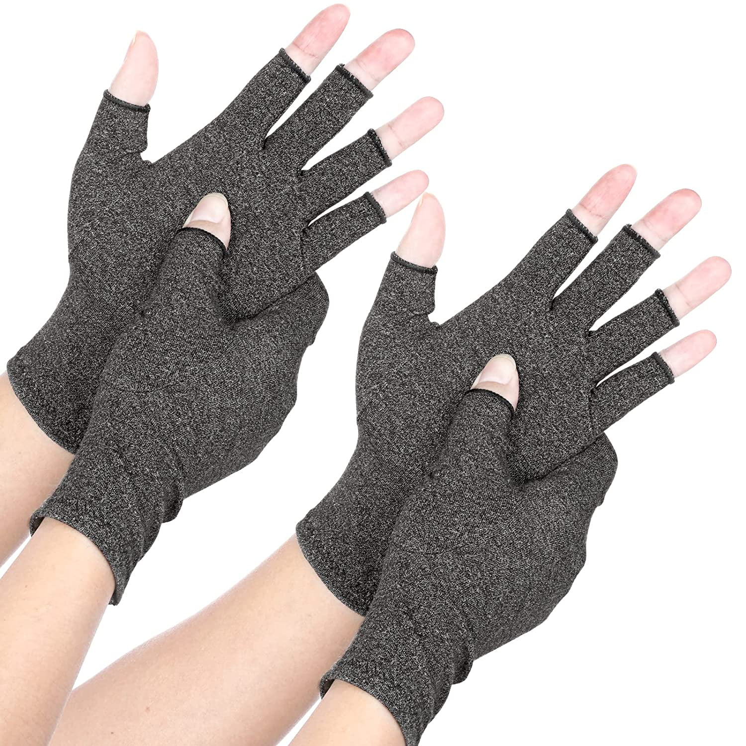 2 Pairs Arthritis Compression Gloves for Women Men Compression Gloves