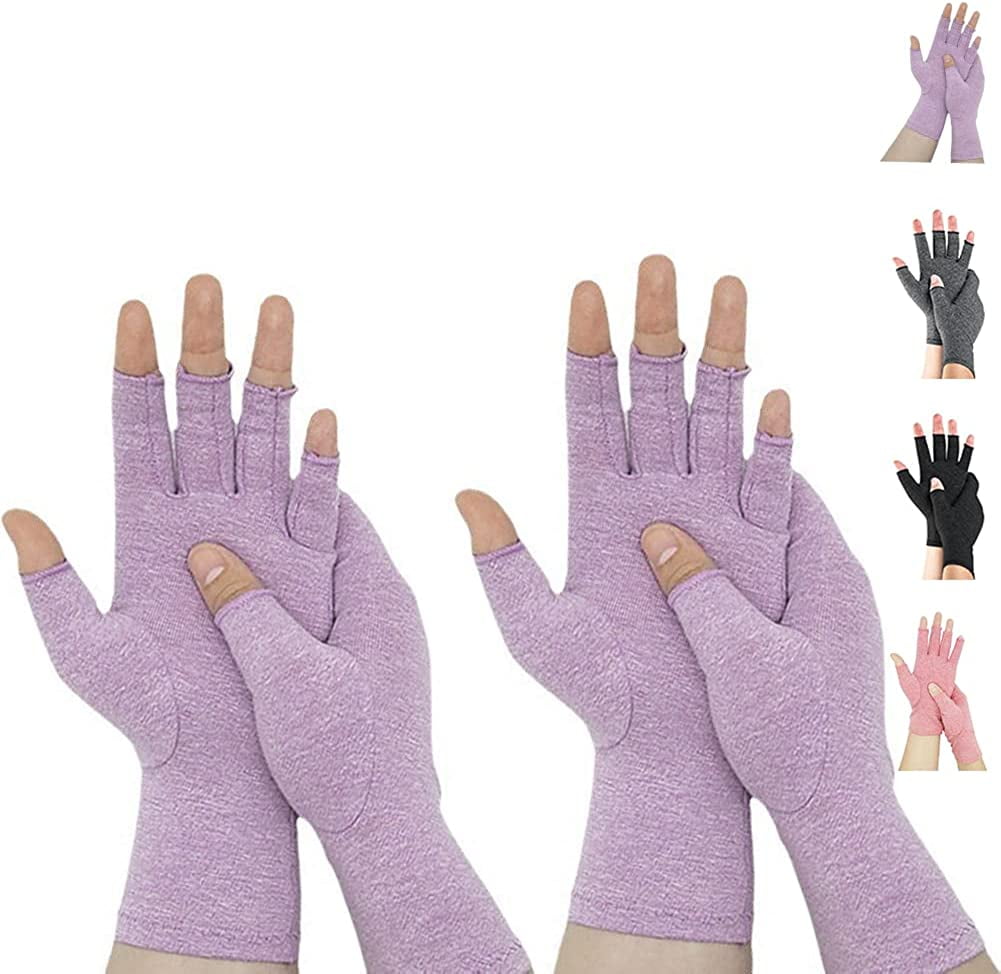 2 Pairs Arthritis Compression Gloves for Women Men for Rheumatoid