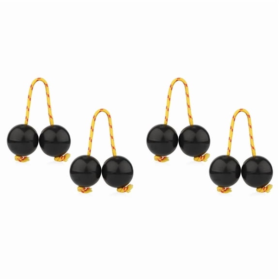 2 Pairs Aslatua Shakers Kashaka Musical Percussion Instrument African Asalato Shaker Rhythmic Balls Black