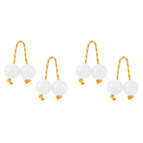 2 Pairs Aslatua Shakers Kashaka Musical Percussion Instrument African Asalato Shaker Rhythmic Balls White