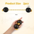 thumbnail image 1 of 2 Pairs of Aslatuas Rhythmic Ball, Kashaka Shaker Instrument Classical African Shaker Rattle Hand Percussion for Kids Adults Weddings Parties Musical Class (Black), 1 of 4