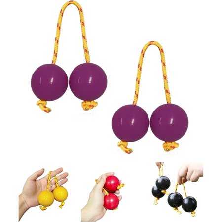 2 Pairs Aslatuas Rhythmic Ball, Kashaka Shaker Instruments, Kush Kash, kosh kash Shakers, Easy to Play for Adults Teenagers at Parties Shows Weddings Musical Class (Purple)