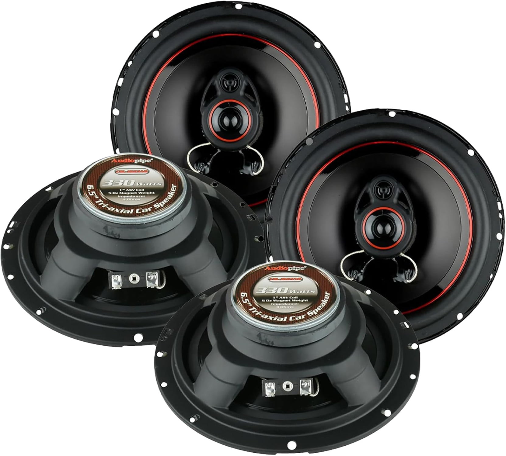 Pairs AudioPipe CSL-1623AR Inch 330 Watts Max Power Tri
