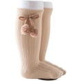 thumbnail image 1 of 2 Pairs Autumn Winter Baby Stockings with Cute Cherry Ball 0-4Years Toddler Knee High Socks Princess Socks, 1 of 4