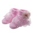 thumbnail image 1 of 2 Pairs Baby Lace Socks Girls' Ruffle Socks Newborn Infants Socks Princess Frilly Socks Lace Cotton Socks for Baby Girls 0-1Y, 1 of 6