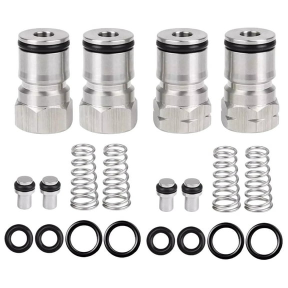 2 Pairs Ball Lock Keg Posts for Homebrew, Stainless Steel Couplers with 19/32"-18 Thread, and Liquid Fittings Set