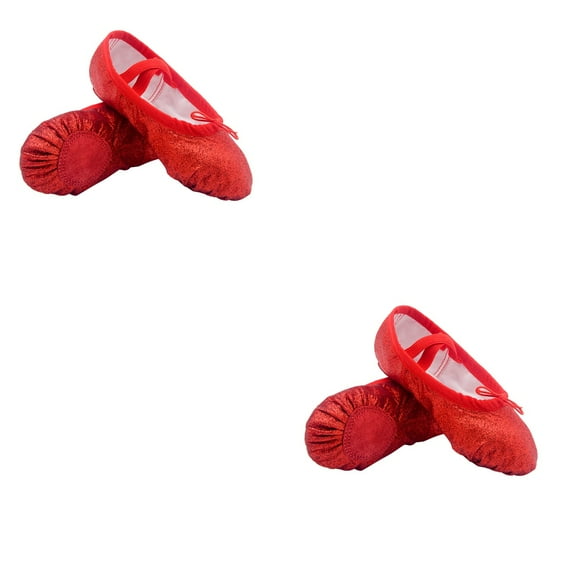 FENGGUIQU Red Shoes 2Pairs Elastic Band Design for Durable Use
