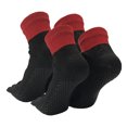 thumbnail image 1 of 2 Pairs Barefoot Grounding Socks Outdoor Beach Camping Hiking Climbing Five Toes Socks Cut-resistant Men Women Non-slip Silicone Gripper Socks, 1 of 8