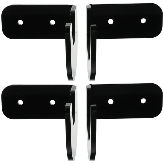 HOMEMAXS Wall Mounted Bat Display Rack for Baseball Softball Sticks Acrylic Black 2 Pairs
