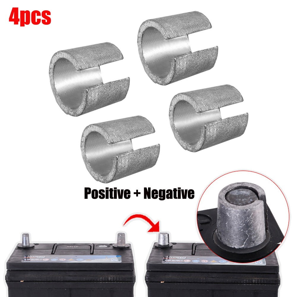 2 Pairs Battery Negative Terminal Adapter Positive Post Shim Lead