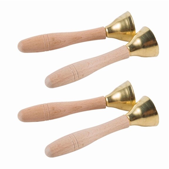2 Pairs Bells With Strings/Handles Percussion Instrument Music Learning Toy For Preschool Learning And Music Practice
