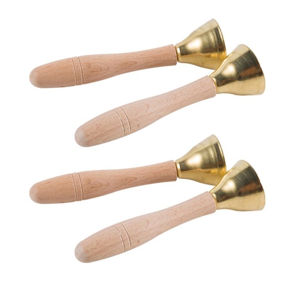 2 Pairs Bells With Strings/Handles Percussion Instrument Music Learning Toy For Preschool Learning And Music Practice