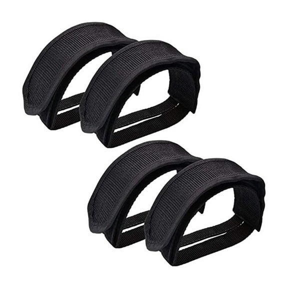 2 Pairs Bicycle Pedal Strap Non-Slip Adjustable Foot Block Fixed Pedal Strap