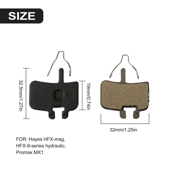2 Pairs Bike Bicycle Semi Metal Resin Brake Pads for Hayes Hfx9 Mag Nine Hfx1