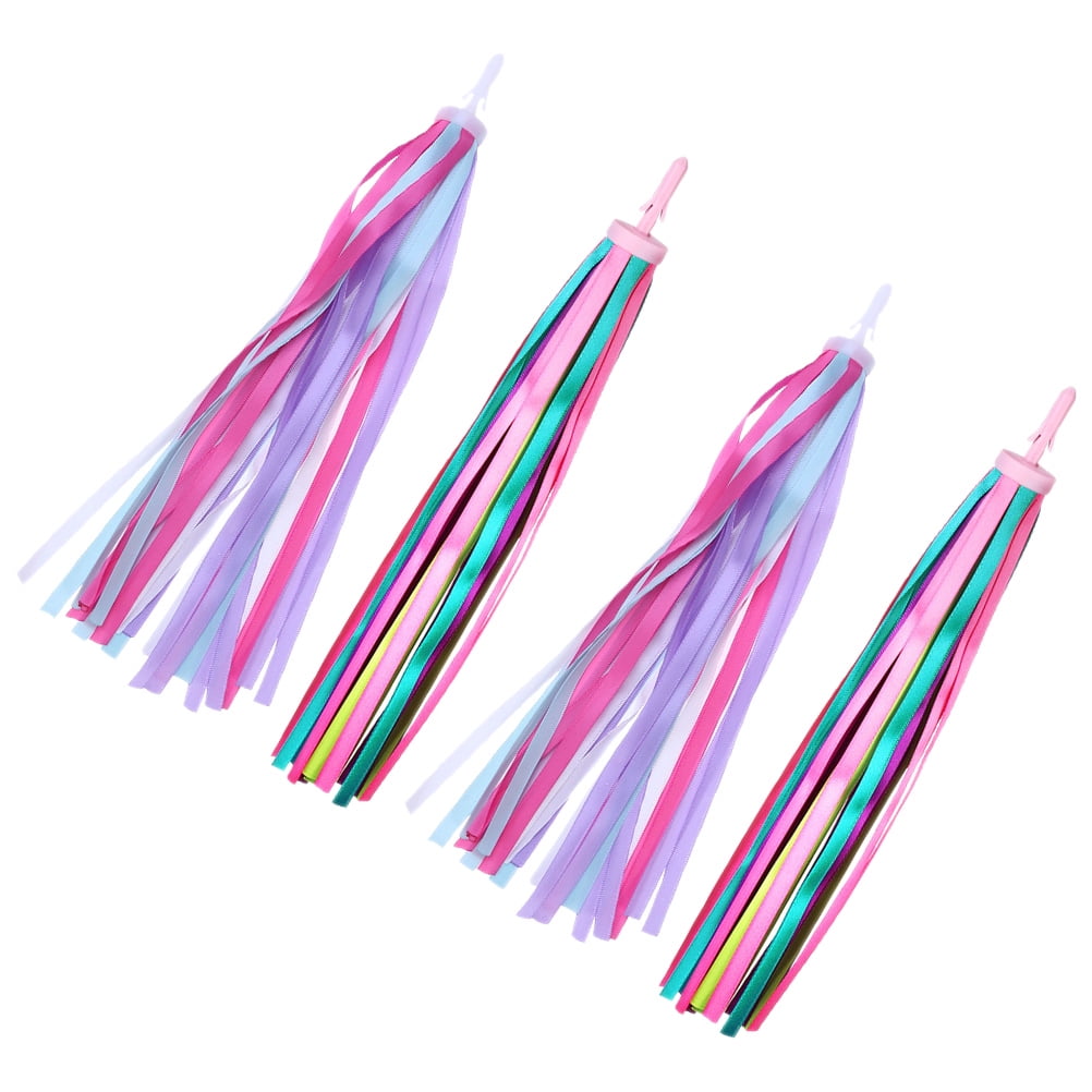2 Pairs Bike Color Streamers Delicate Handlebar Ribbon Bike Handle