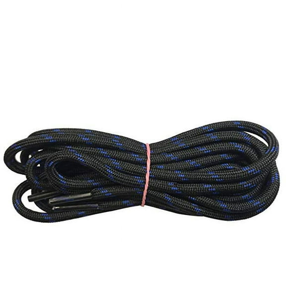2 Pairs Black Blue Boot Laces Shoelaces for Hiking shoes Military Motorcycle Boots 38 40 45 46 48 54 60 63 72 Inches