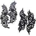 thumbnail image 1 of 2Pairs Black Flowers Patches Garment Applique Embroidery DIY Wedding Dress Sewing Clothing Accessories, 1 of 9