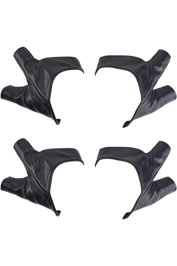 2 Pairs Black Imitation Leather Half Finger Gloves Punk Fingerless Gothic Vintage Dancing Glove Rock Stage Mittens for Women Driving Cycling Sports Cosplay Performance Party Birthday Supply 2pairs